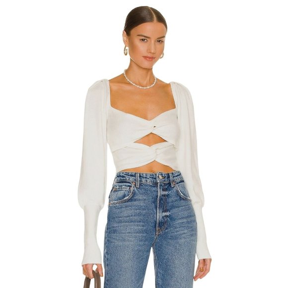 LPA Sweaters - LPA Ayla Knit Top in Ivory X-small